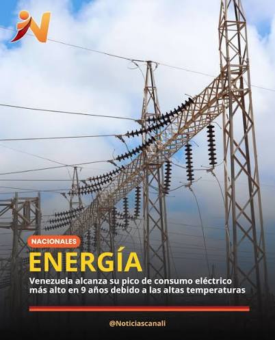 Venezuela registra récord de consumo eléctrico en nueve años
