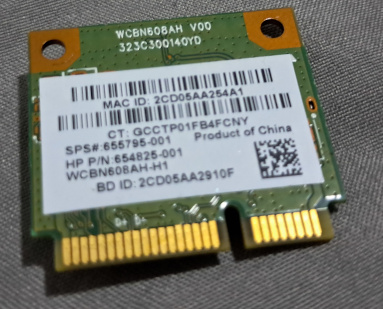 Tarjeta WiFi Atheros AR5B225 con Bluetooth 4.0 para Laptop – Mini PCIe