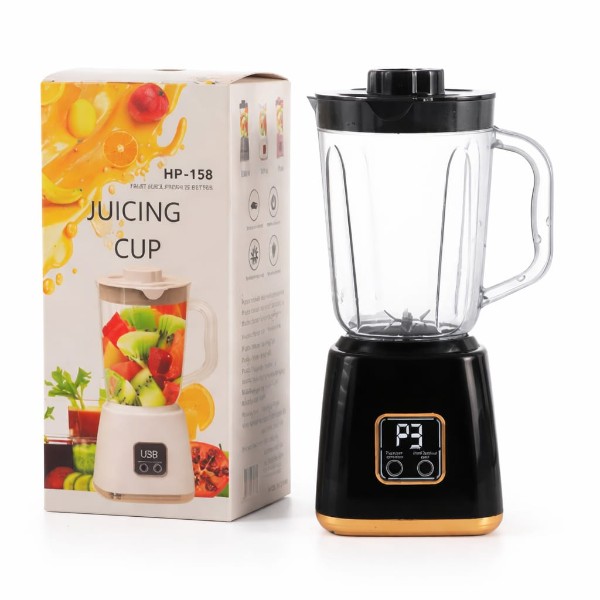 Licuadora Portátil Recargable Juicing Cup HP-158 750ml USB | Tritura Hielo | Colores Blanco, Negro y Rosado
